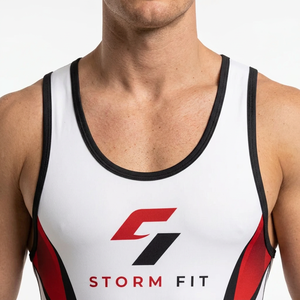 Combinaison de lutte pour hommes, impression par sublimation, coupe ajustée, compression, séchage rapide, spandex, polyester, vêtements de sport - Product Image 5