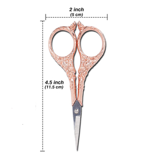 Ciseaux à cuticules personnalisés en or rose, broderie fantaisie, tricot, manucure, ciseaux à cuticules de bonne qualité - Product Image 2