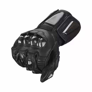 Guantes de Motociclismo de Cuero Genuino para Hombre, Protección de Nudillos de Fibra de Carbono, Guantes Largos de Dedo Completo para Motocicleta - Product Image 4