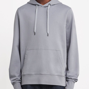 Sudadera con Capucha Ikhlas Sports, Color Gris Claro, Tejido de Felpa de Algodón Suave, 220g, Corte Holgado, Bolsillo Canguro, Capucha con Cordón Ajustable, Unisex - Product Image 3