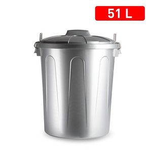 Bidone per Rifiuti Grigio da 51L - Product Image 3