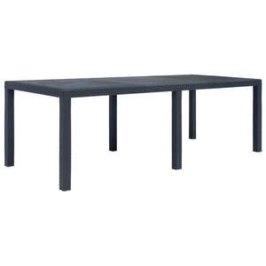 Grande table de jardin en plastique anthracite durable, tables d'extérieur pour une utilisation durable - Product Image 1