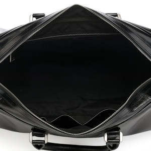 MAKUM Bolsa de Viaje/Deportiva de Cuero Genuino Negro, Unisex, Correa de Hombro Ajustable, Decoración con Cadenas y Cremallera, Impermeable, Ecológica - Product Image 4