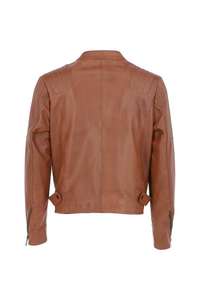 Chaqueta de Cuero Genuino para Hombre, Diseño Moderno, Resistente al Viento, Transpirable, Ecológica, con Cuello Alto, Cálida para Invierno - Product Image 5