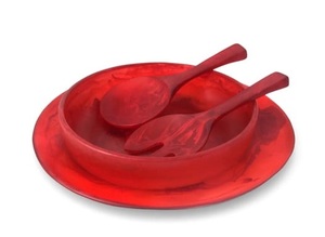 Resin Handmade <b>Bowl</b> Blue Color Resin <b>Bowl</b> With 2 Spoons Luxury Home Hotel Use Large Capacity <b>Salad</b> <b>Server</b> Set for & Tableware - Product Image 5