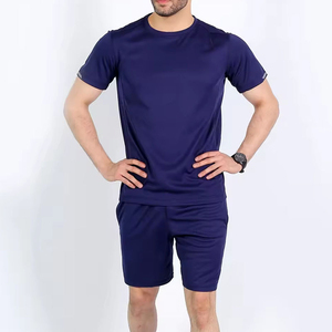 Ensemble court d'été unisexe personnalisé, tissu uni, écologique, 100% coton, t-shirt et short, confortable, séchage rapide, respirant - Product Image 5
