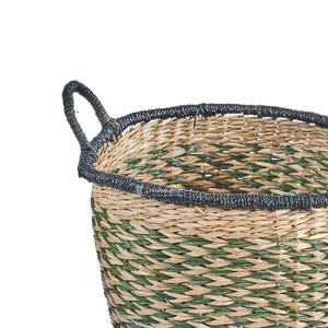 Cesta Redonda de Mimbre de Pasto Marino para Almacenamiento de Ropa, Cubierta Decorativa para Macetas de Interior, para Decoración Rústica del Hogar, Viettimecraft - Product Image 4