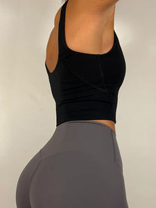 เสื้อโยคะคอสูงสำหรับผู้หญิง ขายส่งตามสั่ง ระบายอากาศได้ดี แห้งเร็ว แขนสั้น เสื้อยืดกีฬาไร้ตะเข็บ - Product Image 2