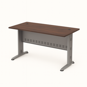Modern Durable Rectangular Conference <b>Table</b> Melamine Top Silver Legs Metal Frame Minimalist <b>Office</b> Furniture Commercial Use AY - Product Image 6