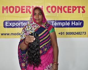 เครื่องหยักศกแบบไม่ผ่านกระบวนการทางเคมีแบบไม่ผ่านกระบวนการผมชาวอินเดียมัดผมแบบไม่พันกัน - Product Image 1