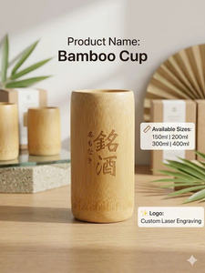 Taza de viaje de bambú natural 100% con cuchara, taza de café duradera y ecológica de Vietnam con pajita - Product Image 6