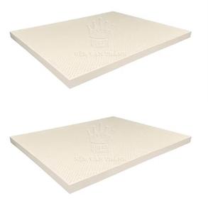 Surmatelas en latex naturel 5 cm avec housse en tissu, taille Queen, blanc, hypoallergénique, rafraîchissant, qualité hôtelière traditionnelle, fabriqué au Vietnam - Product Image 1