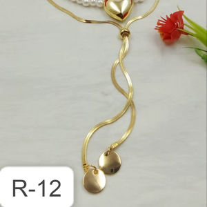 Cadeau d'amour, ensemble de bijoux romantiques en laiton pour la Saint-Valentin, mariage et anniversaire, pendentif ovale plaqué or avec chaîne et boucles d'oreilles - Product Image 1
