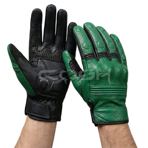 Premium Breathable Leather Cycling <b>Gloves</b> Full Finger Anti Slip Shockproof Cycling <b>Gloves</b> With <b>Touchscreen</b> Fingertip - Product Image 1