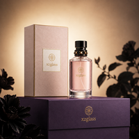 Flacon de parfum de luxe 50 ml 100 ml, flacon de parfum cylindrique, flacon de parfum vide rechargeable, logo imprimé à l'écran