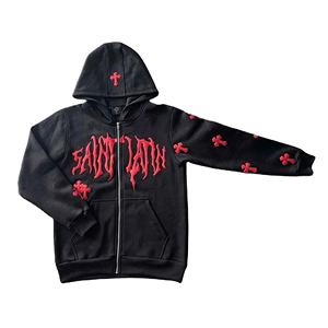 Ventes en gros de sweats à capuche personnalisés de haute qualité, imprimés en relief, streetwear, 100% coton lourd, sweats à capuche pour hommes, imprimés en relief 3D - Product Image 1