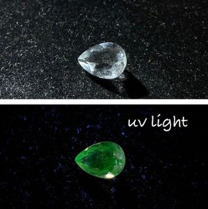 โอปอลไฮยาไลต์ทรงลูกแพร์เหลี่ยมเพชรพลอยธรรมชาติ เปลี่ยนสีได้จากขาวเป็นเขียว - Product Image 3