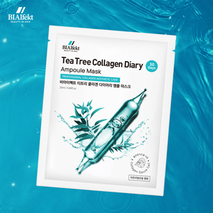 K-Beauty Tea <b>Tree</b> Collagen Gauze Cell 30 Day Ampoule Sheet Mask Acne Pore OEM Bulk Supplier Korea 25ml - Product Image 1