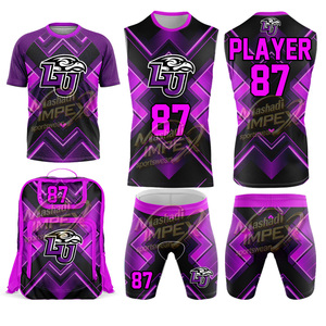 Pure Youth Custom Full Sublimation Lightning 7 v 7 <b>Compression</b> Jersey Streetwear Skull 7v7 Flag Football Jersey - Product Image 1