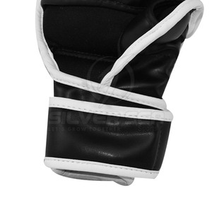 2026 Wholesale <b>SILVER</b> HEAD GUARD 8oz PU MMA Half-Finger <b>Gloves</b> Custom Logo Breathable Comfortable Durable High Quality Boxing - Product Image 4