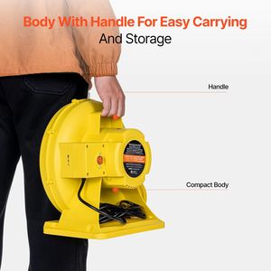 Soplador Inflable de 750W 950W 1.3 HP para Casa de Brinco y Castillo Inflable, Bomba de Aire Comercial de 3300 RPM para Inflables - Product Image 4