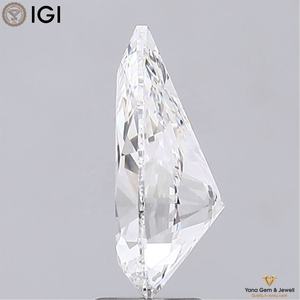 Obra maestra Diamante CVD cultivado en laboratorio de corte de pera de 4,00 quilates para anillo Diseño personalizado F Color VVS2 Alta claridad 14,01mm Certificado IGI - Product Image 5
