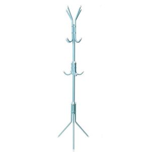 Modern Metal <b>Standing</b> <b>Coat</b> Rack <b>with</b> Adjustable Height for Living Room <b>Storage</b> Holders & Racks in Light Blue Color - Product Image 2