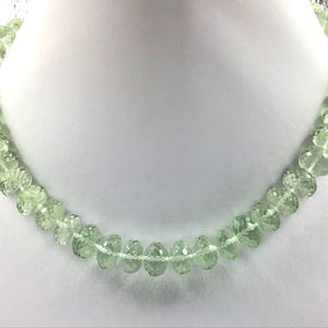 Perles de pierres précieuses en améthyste verte naturelle, taille checker, pour la création de bijoux fins, collier en pierres précieuses - Product Image 1