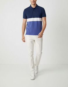 Polos pour hommes durables et confortables, vêtements décontractés, polos unis pour hommes, design bicolore avec col classique - Product Image 3