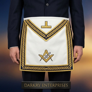 Tablier maçonnique brodé à la main en fil de soie, qualité supérieure, motifs personnalisés, tablier de maître maçon, insignes de Loge Bleue - Product Image 1