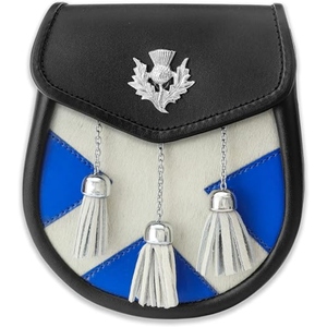 Sporran de kilt en cuir véritable fait main, personnalisé, style écossais des Highlands, avec motif celtique en relief, fabricant OEM traditionnel - Product Image 4