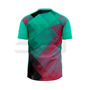 Custom Soccer Jersey Football Shirt Heat-Transfer Printed Breathable Moisture Wicking Quick Dry 100% Polyester Unisex Sportswear - Product Image 3