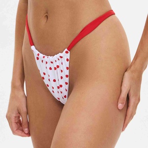 Ensemble bikini 3 pièces écologique pour filles, couleur unie, taille haute, avec armatures, détail ceinture, décolleté plongeant, logo sur le bas, pour la plage - Product Image 4