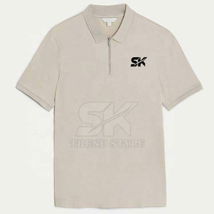 Latest Design Best Selling Men <b>Zip</b> <b>Up</b> Plain <b>Polo</b> Shirts In Low MOQ Short Sleeves Slim Fit Men <b>Zip</b> <b>Up</b> Plain <b>Polo</b> Shirts - Product Image 5