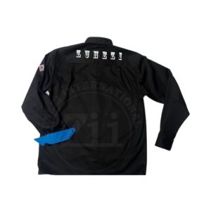 Vêtements de travail FRC tricotés à manches longues, ignifuges, haute visibilité, bleu roi et noir, avec bandes réfléchissantes - Product Image 4