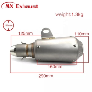 Silencieux de tuyau d'échappement en titane de silencieux de <span class=keywords><strong>moto</strong></span> universel haute Performance pour moins de 400CC - Product Image 3