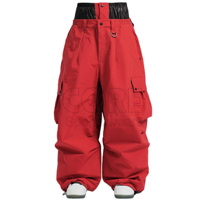Pantalones de Esquí Negros Unisex, Impermeables, Cintura Elástica, Estilo Cargo, Ropa Deportiva para Adultos, Material Gore-Tex - Product Image 6