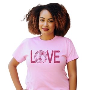 T-shirt rose à manches courtes et col rond, décontracté, pour homme et femme, style streetwear, vêtements confortables pour tous les jours - Product Image 1