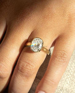 IGI/GIA Lab Grown Cut Diamond Vintage 14k jaune mariage/bague de fiançailles unisexe or blanc fin pour anniversaire fête-digne - Product Image 1