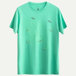 เสื้อยืดผู้ชายผ้าฝ้าย100% ของอินเดียเสื้อยืดลำลองถักแบบระบายอากาศซักไว้ก่อนพิมพ์ลายพิมพ์ลายตามสั่ง - Product Image 6