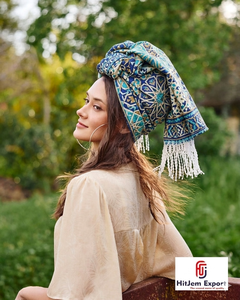 Premium Custom Printed Silk <b>Square</b> <b>Scarf</b> With Tassel Lightweight Fabric Women Fashion Headscarf OEM Manufacturer Supply - Product Image 2