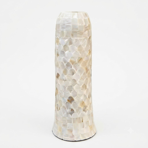 Handcrafted Bone Inlay Flower Vase Luxury Mother of Pearl Shell <b>Mosaic</b> <b>Table</b> Vase For Hotel Home Decor Wholesale Bulk Supplies - Product Image 4