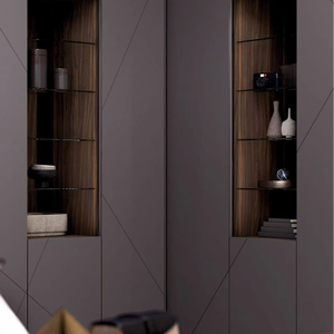 JY Project Custom Foldable Modern European Design Adjustable Panel High Quality MDF Bedroom <b>Small</b> Closet Wardrobe <b>Sliding</b> Door - Product Image 6