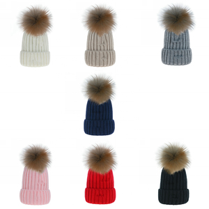Unisex Custom Logo Ribbed Wool Knit <b>Beanie</b> Pom Pom Winter Cuffed <b>Hat</b> Character Breathable Waterproof Adjustable for Men <b>Women</b> - Product Image 6