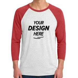 US Streetwear Contrast <b>Sleeve</b> Oversized Heavyweight 100% Cotton Baseball <b>Raglan</b> Long <b>Sleeve</b> <b>T</b>-<b>shirt</b> for Men - Product Image 4