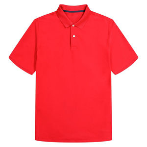 Camiseta Polo para Hombre, Talla Grande, Manga Corta, Color Sólido, Informal, Cómoda, Transpirable, de Algodón, Corte Holgado, para Verano - Product Image 2
