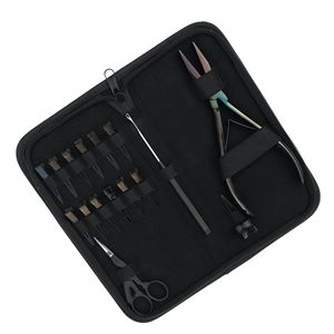 Complete Hair Extension <b>Kit</b> Crimping Plier Hair Pull Loop <b>Tool</b> <b>Mini</b> Scissor Hair Section Clips Professional Salon <b>Tools</b> - Product Image 6