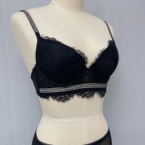 New Polyamid Breathable Watersoluble Lace Bodysuits Half Slips Firm Control Sexy Ribbon Underwear Set Underwire Full Cup - Product Image 5