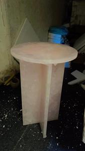 Luxury Pink Onyx Stone Round Side Table | Modern Marble Accent Table | Solid Pedestal Coffee Table for Living Room Decor - Product Image 4