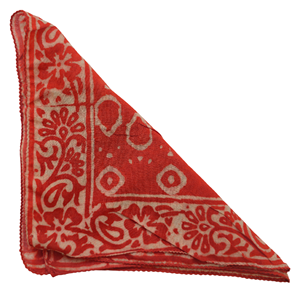 Handmade Block Printed Floral & Colorful Pattern 53x53cm Cotton Bandana <b>Scarf</b> for Women-Spring/Summer Use - Product Image 6